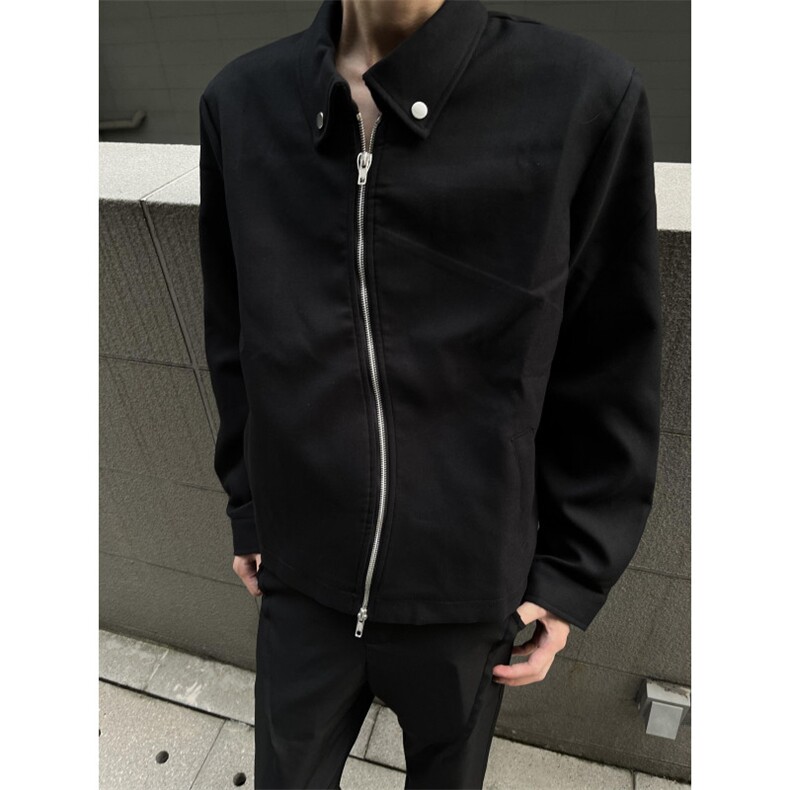【有货】黑色垫肩短款西装外套男高级感痞帅行政夹克Y160HH-特P60,男装夹克,星座1007（原301D）