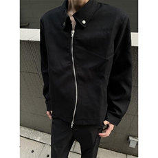 【有货】黑色垫肩短款西装外套男高级感痞帅行政夹克Y160HH-特P60，男装夹克，星座1007（原301D）