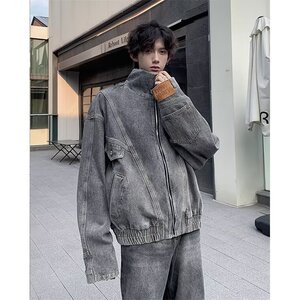 复古牛仔外套男女装春秋季宽松设计感上衣夹克男 网图JN1234-P78图片