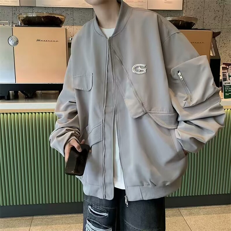 美式街头设计感棒球服外套男女春秋季潮X123P63,男装夹克,星座1116-2