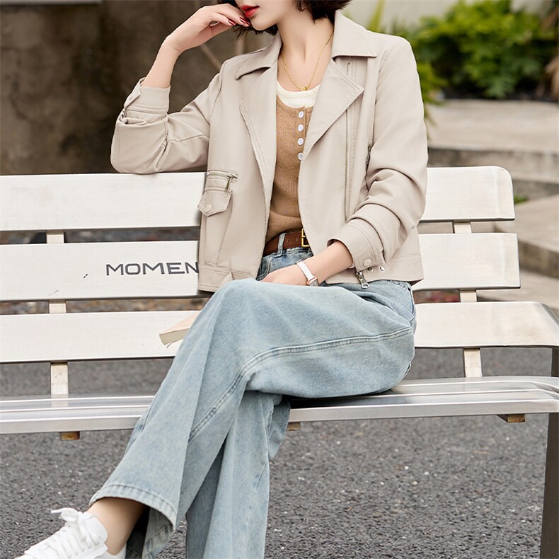现货BAO款主推气质洋气机车服2025年春季时尚潮流,女装皮衣,潮流依族