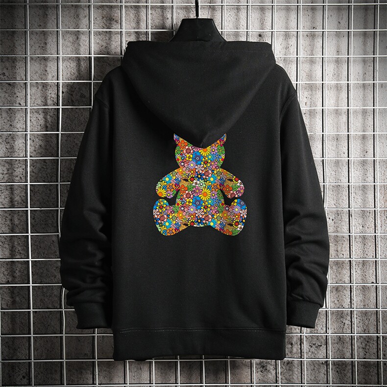KS21222-P38连帽开衫卫衣男运动外套大码班服网格,男装卫衣,电商A040A