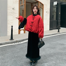 老标90风羽绒服套装配真毛领W635-外套P335-K488-套装P395-K588，女装羽绒服，2C209