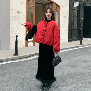 老标90风羽绒服套装配真毛领W635-外套P335-K488-套装P395-K588图片