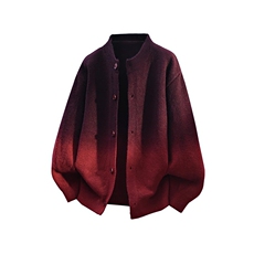 25850-特P68秋季时尚圆领毛衣开衫男针织衫宽松渐变色夹克外套，男装针织衫/毛衣，电商D310B