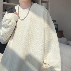 卫衣男秋季新款港风宽松提花套头上衣WY8062-特P32图片