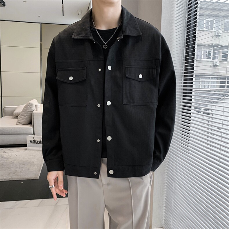 纯色皮衣夹克外套PU皮休闲A328-2291-P105-K149,男装夹克,星座406