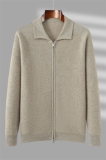 时尚都市男士羊绒开衫简约翻领设计舒适保暖适合秋季穿着男装，男装羊绒开衫，君道羊绒