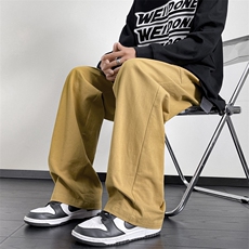 宽松舒适！纯棉休闲拖地裤时尚纯色百搭K670特批35，男装休闲裤，星座718-1