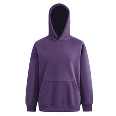 无帽绳版二开秋冬美式高街重磅曼巴棉纯色连帽卫衣外套X056，男装卫衣，电商A486-1