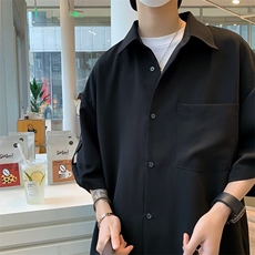 夏季新款衬衫潮流慵懒男方领衬衫P36，男装衬衫，星座1116-2