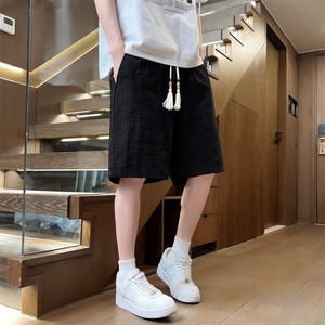 夏季纯棉男士五分裤直筒宽松短裤纯色休闲裤运动A266-KZ883-P40图片