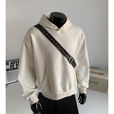 重磅拼接500克结构板连帽卫衣撞色加绒奥粒绒外套潮RH5323JR-P57，女装短外套，星座610B-1