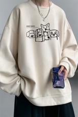 麂皮绒卫衣男大码重磅长袖t恤男JW81404-P35，男装卫衣，电商A040