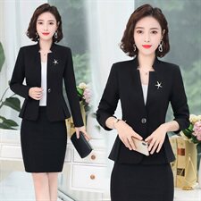 一粒扣V领纯色短款长袖修身西装2022年秋季外套，女装西装，臻衣坊