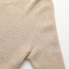 2025时尚百搭抽条U领长袖打底，女装针织衫/毛衣，贵皇羊绒四店