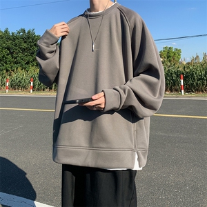 8XL-M假两件卫衣加肥加大码重磅拼接外套圆领套头WY5103P55加绒65图片