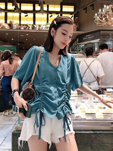 V领双抽绳上衣，一杭主推款图片