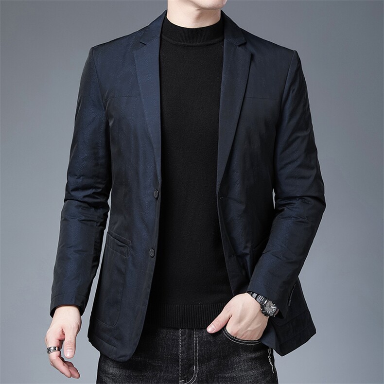 2023冬季新款中年潮上衣男士外套西服羽绒服上衣YYYR6629963-P250,男装西服,电商B212（原钱塘6029）