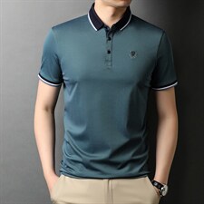 POLO衫男士短袖t恤翻领2023夏季新款潮牌休闲商务男装上衣图片