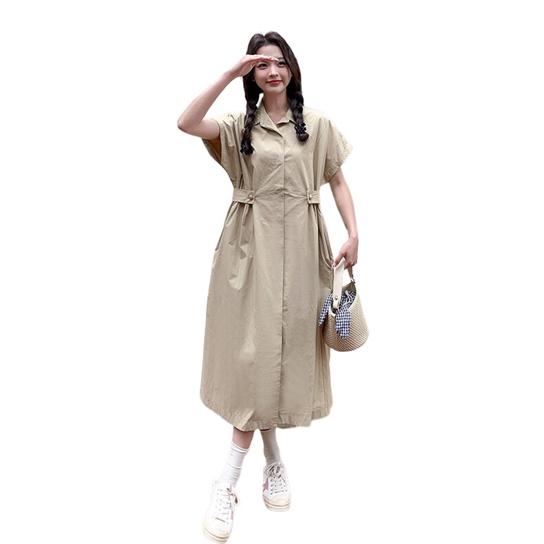 夏季新款棉布连衣裙宽松显瘦气质淑女风,女装连衣裙,鑫慧