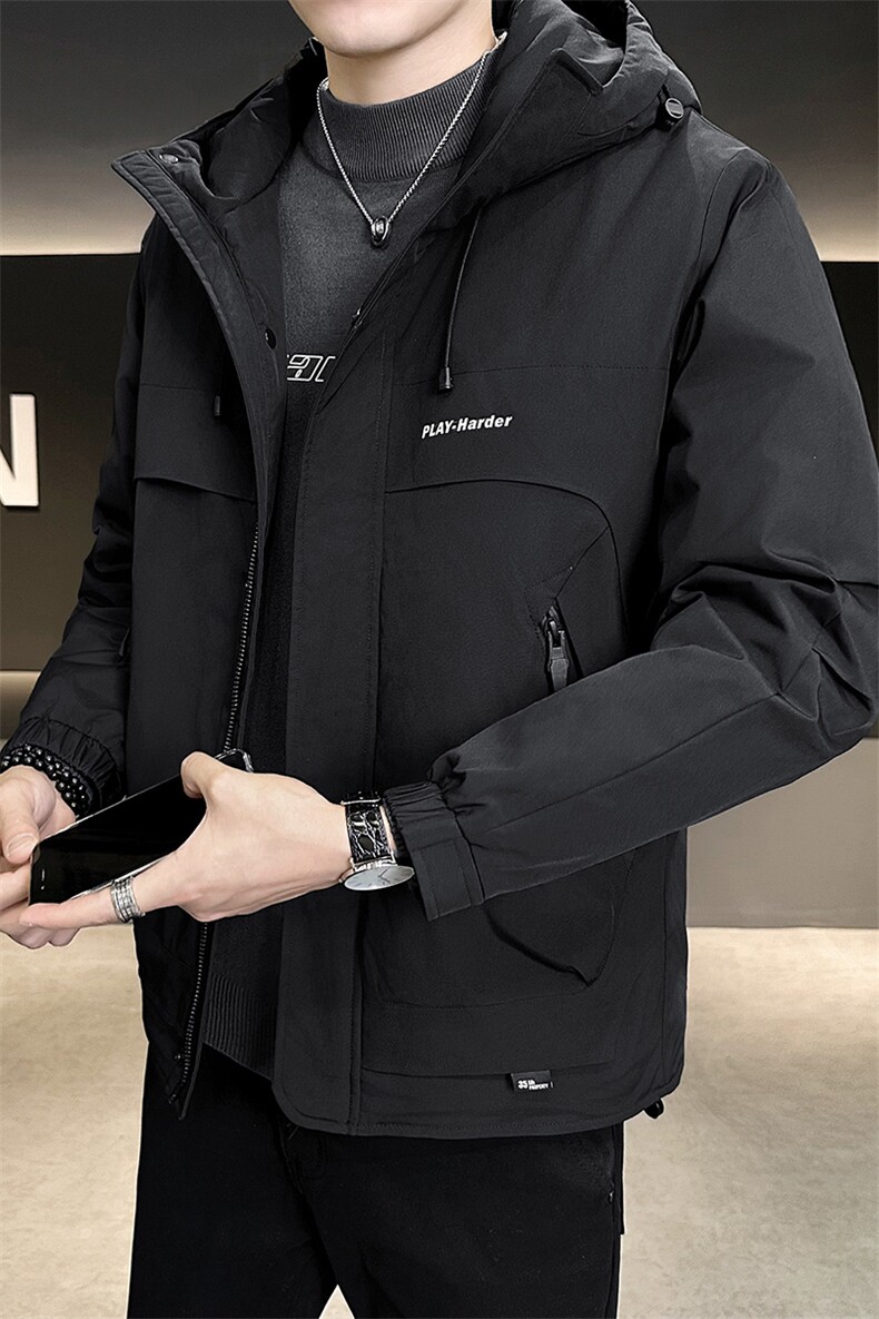 店主风2025年男士秋冬二棉加棉加厚夹克连帽棉服M1123-P105,男装夹克,电商D240-242