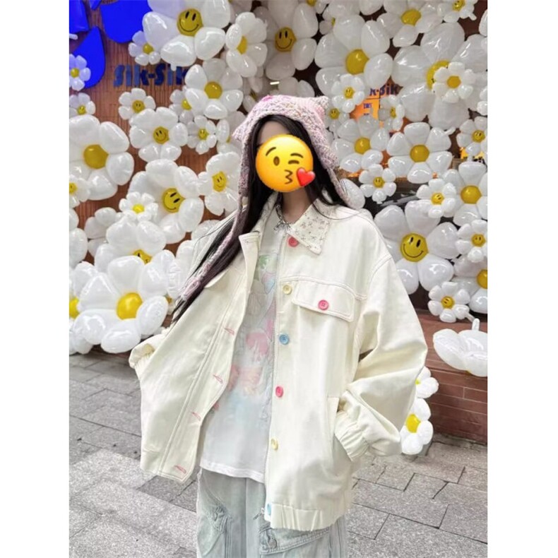 翻领碎花小香风外套女春秋款复古设计感小众上衣夹克小个子潮,男装夹克,星座506A