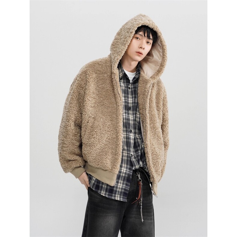 网络图现货美式痞帅原版高质量羊羔毛棉服J9018-P83,男装棉衣,星座715-7