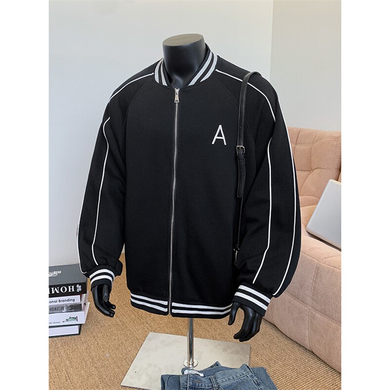 WY208/P75春装新款高品质不起球刺绣卫衣男立领棒球服潮外套,男装卫衣,电商基地A050