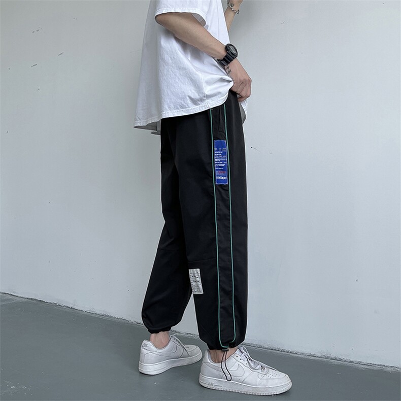 高街裤男ins潮痞帅潮牌束脚裤潮宽松百搭春秋运动裤港风K700-P30,男装休闲裤,星座512-2