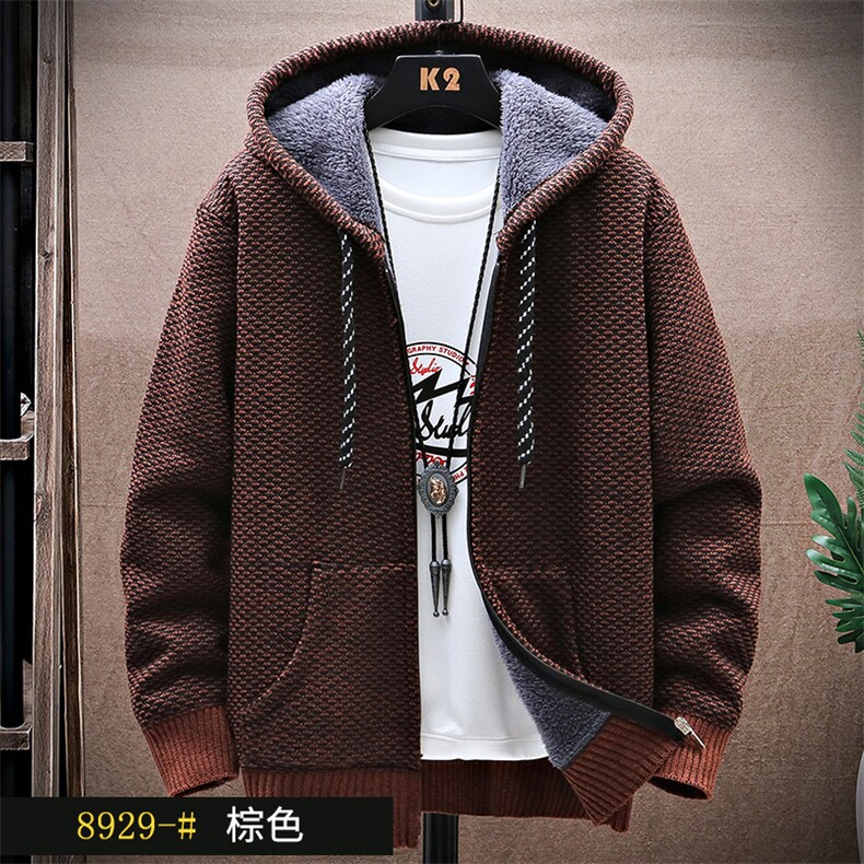 品质好秋冬季新款男士休闲连帽夹克外套百搭加绒夹克8929-P35元,男装夹克,星座1706