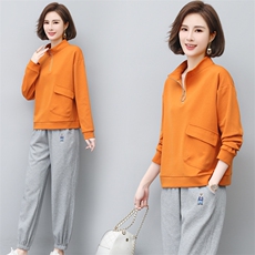 休闲运动女2025春秋新款大码宽松中年妈妈时尚卫衣卫裤，女装卫衣/绒衫，璐依舞