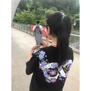 万针全刺绣解构设计260克重磅双纱纯棉高品质美式高街短袖T恤特39图片
