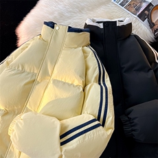 !加厚棉服冬季拼色条纹情侣立领棉衣815A-CM99062-P82特，男装棉衣，星座815A