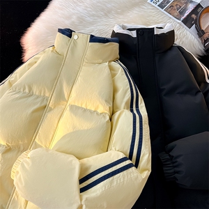 ! 加厚棉服冬季拼色条纹情侣立领棉衣 815A-CM99062-P82特图片