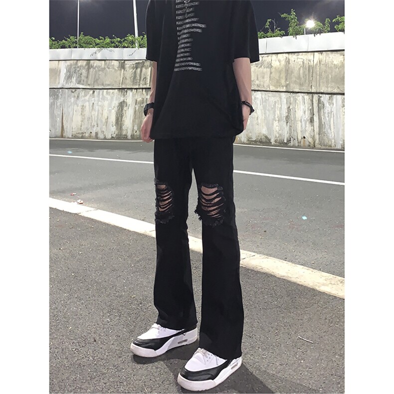 美式高街ins小众破洞牛仔裤货号K751P60,男装牛仔裤,电商A063