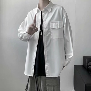 长袖衬衫男港风日系外套C0002P32图片