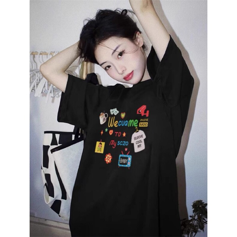 H0502-p25230克纯棉包领高品质抖音天猫质量卡通印花，女装T恤，星座617A-2