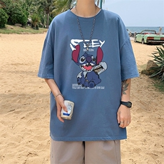DX17038-P20纯棉短袖t恤男大码半袖打底衫宽松体恤衫港风，男装T恤，电商A040