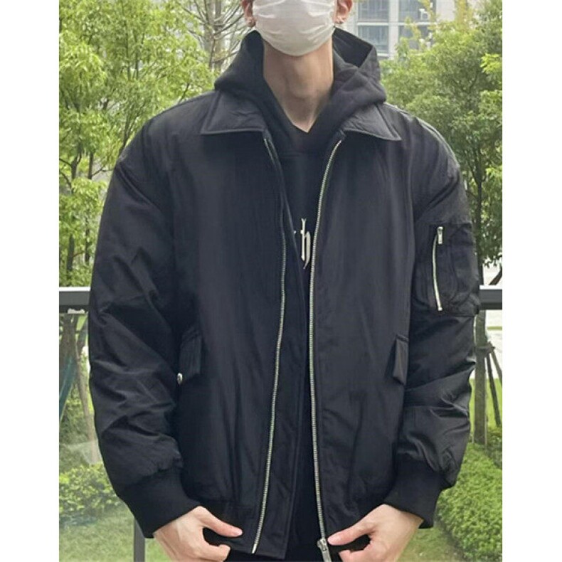 美式飞行员夹克棉服男款冬季加厚翻领棉衣夹棉短款外套 JW767图片