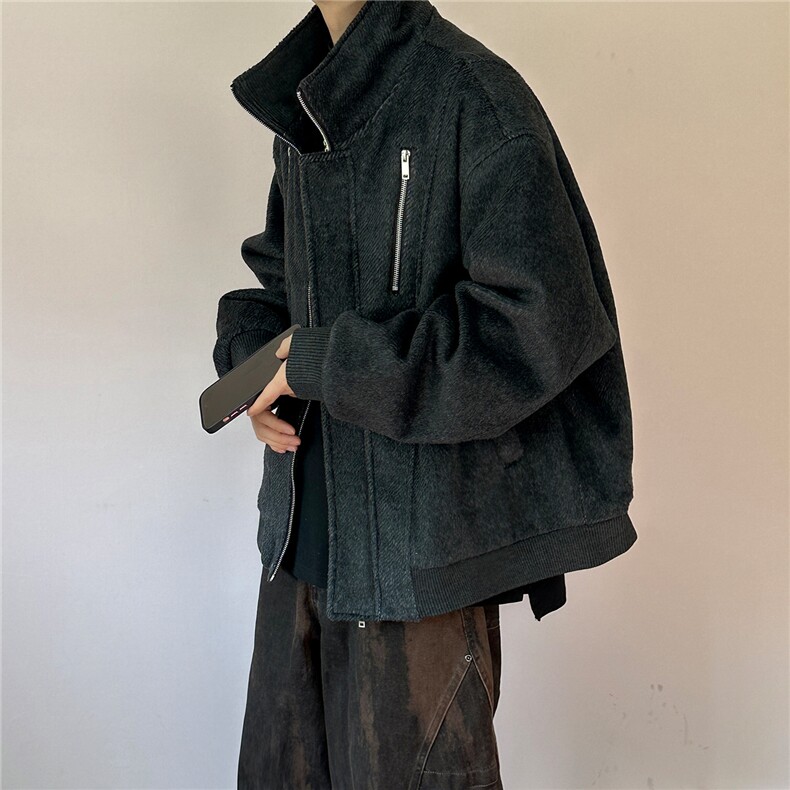 现货立领羊毛呢夹克外套秋冬加厚呢大衣A351-AJ2602-P125,男装夹克,电商A351