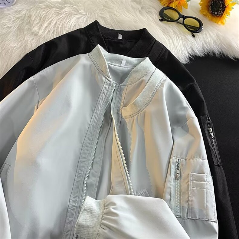 美式ins棒球服外套男女潮牌宽松痞帅设计感飞行员夹克HJ488-P65,男装夹克,星座1008