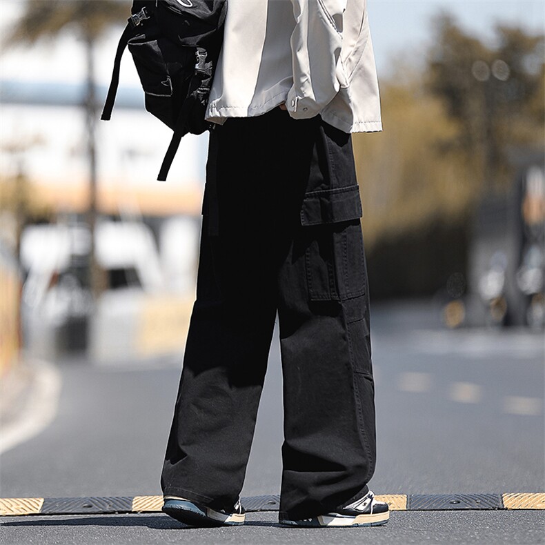 2025秋冬新款休闲男裤宽松直筒百搭水洗简约裤子潮9281-P50,男装休闲裤,星座1006-1