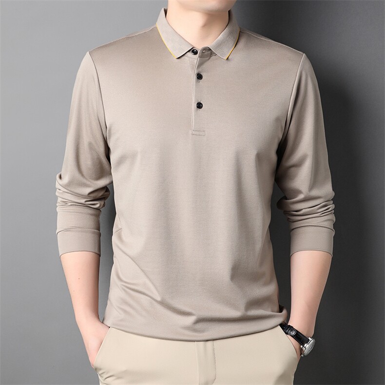 QC807钱塘2020-2中青年男士秋季薄款时尚休闲简约长袖T恤P62,男装T恤,钱塘207-2