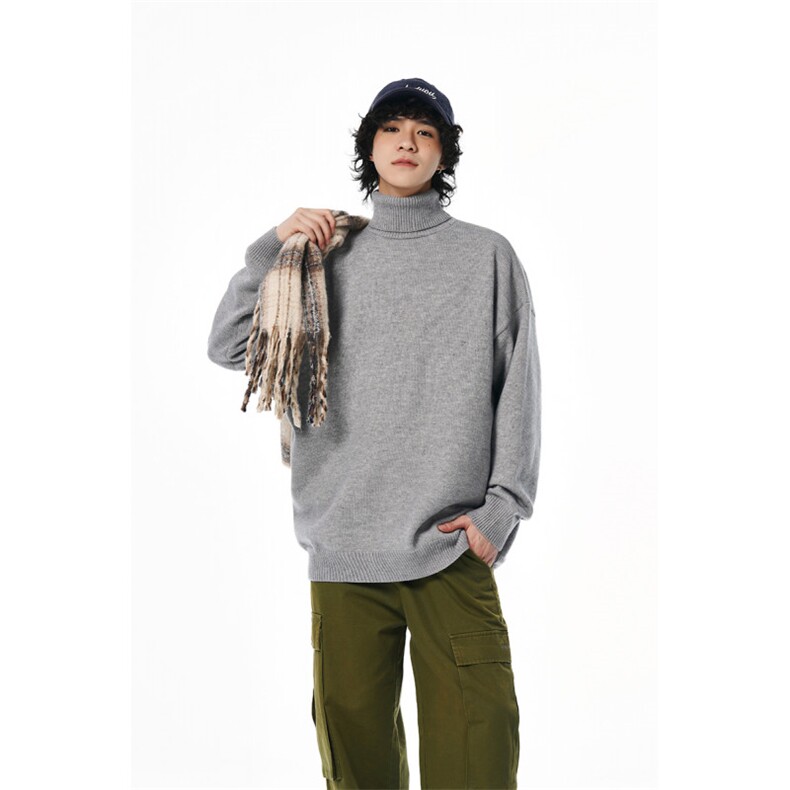 A408-M86024*2025冬季高领纯色男女针织衫毛衣TP40（深度库存）,男装针织衫/毛衣,电商A408
