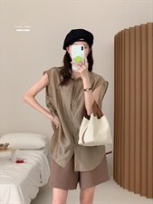 防晒套装女薄款欧洲站夏季2022新款欧货衬衫阔腿短裤两件，女装职业装，香丽迪1