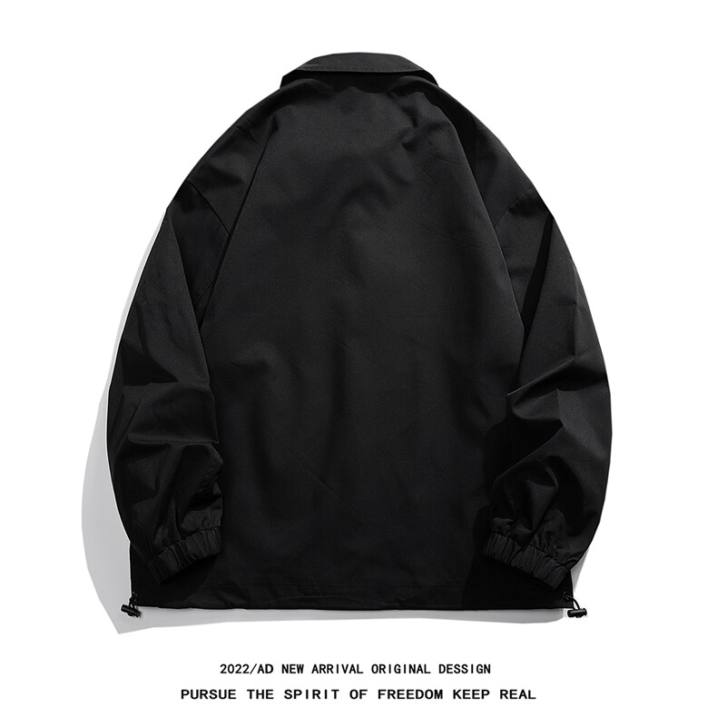白底22秋冬潮流潮牌字母印花翻领棒球服情侣夹克外套JK317P50控68,男装夹克,电商A247-1