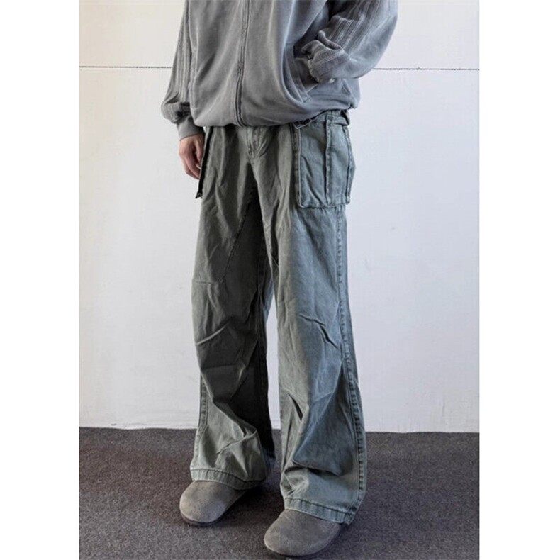 春季多口袋工装裤男女直筒宽松vintage痞帅高级感裤子KN1101,男装休闲裤,星座1116A（原606A-3）