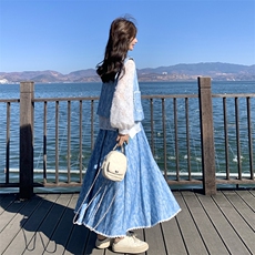 出货春新款三件套裙子2C198-6803-P185-P278，女装连衣裙，2C198