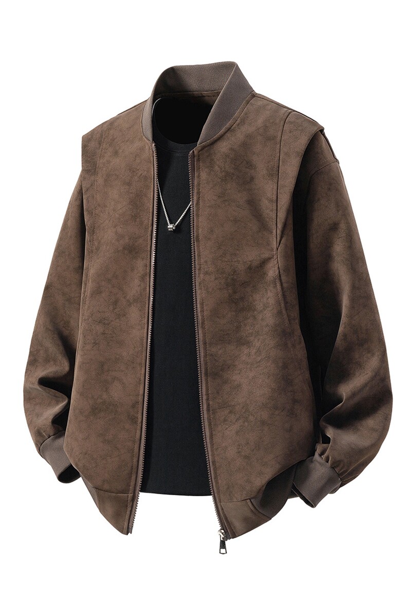 可二开雾霾脏脏灰解构大码M-5XL立领皮衣夹克男JK78075P85控138,男装皮衣,星座227-7
